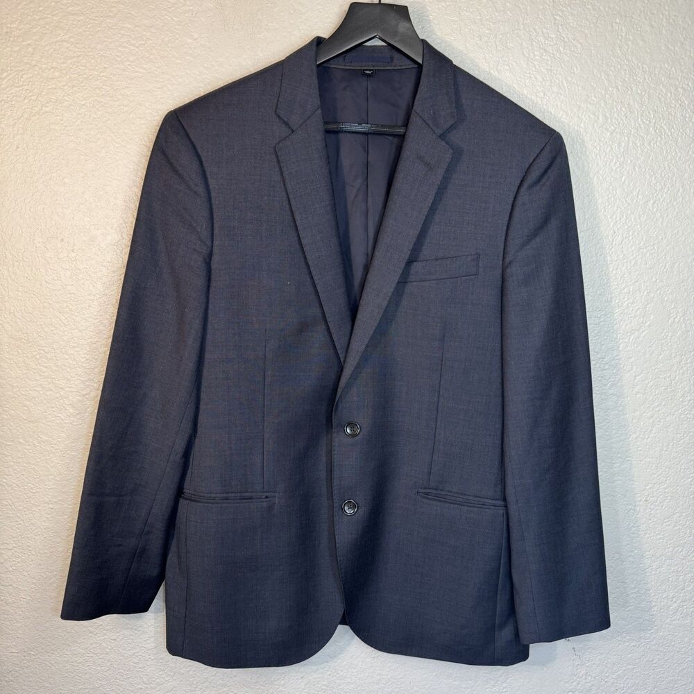 J. Crew Ludlow Blazer Wool Italian Tollegno 1900 Navy Suit Jacket Office Men 40S